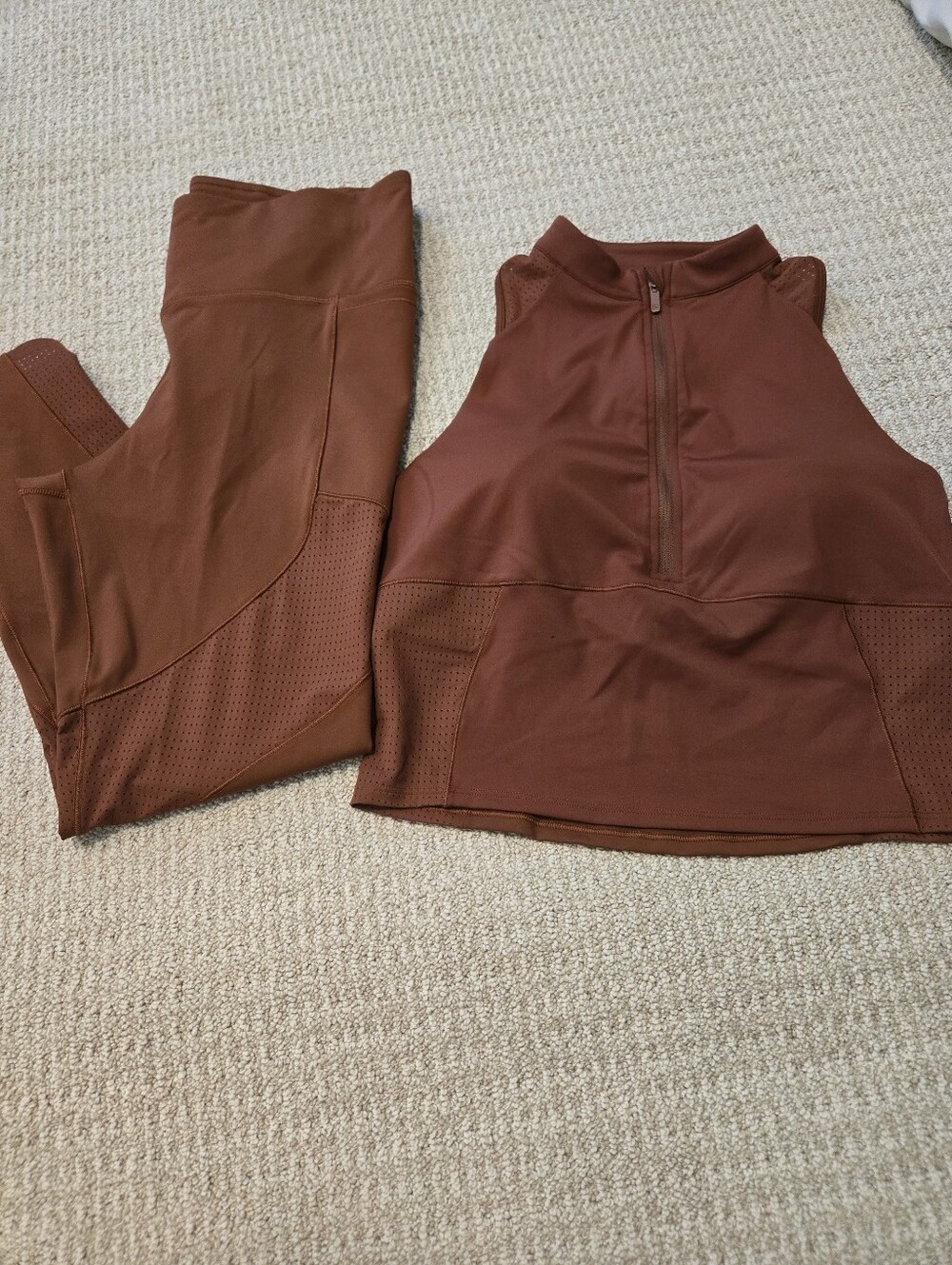 Calia Active Top and Leggings Set in Rust